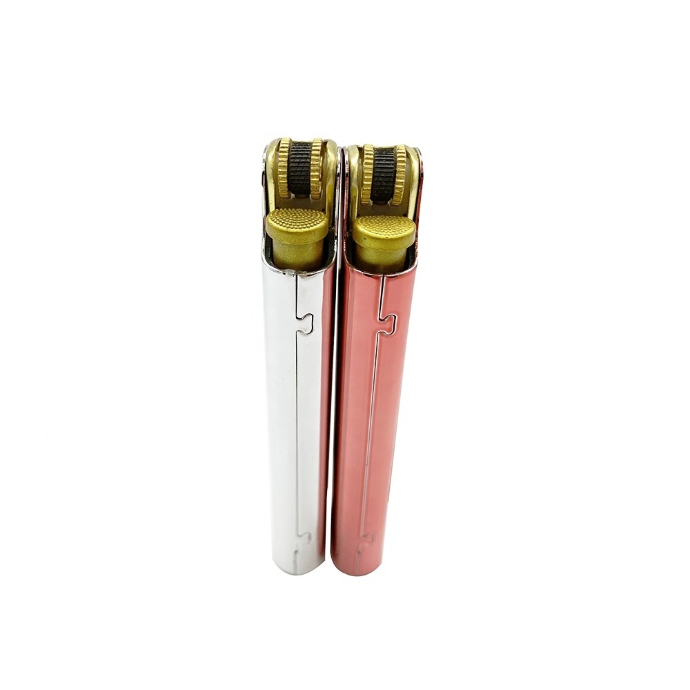 HP-990A New Design Fashionable Colored Sliver Metal Flint Lighters Bulk