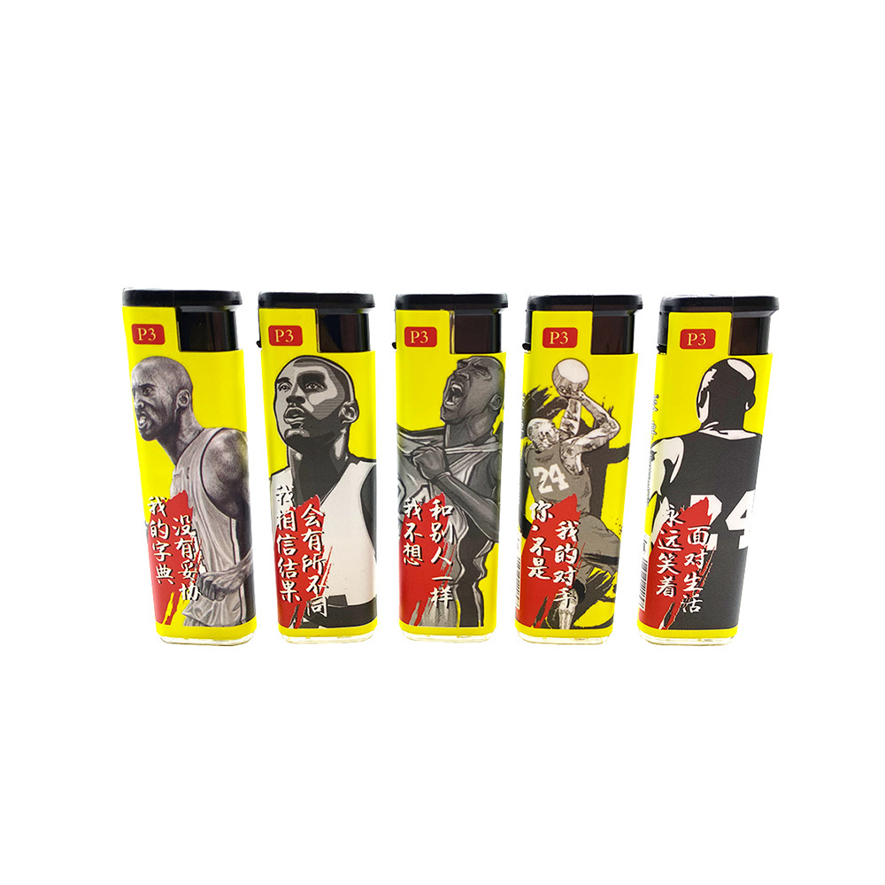 HP-F3 Customized New Design Basketball Character Electronic Gas Lighter Butane pocket cigar