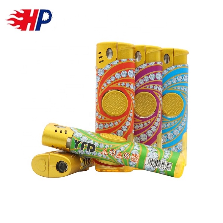 HP-886  2019 Wholesale Windproof Gas refillable Electric Lighters With Led From China Factory