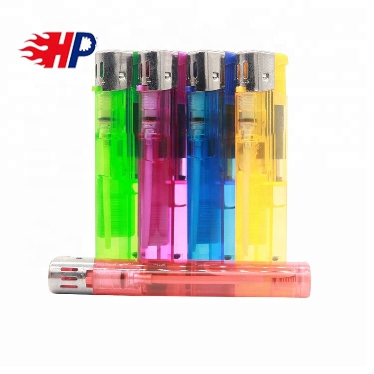 HP-127  custom  cheapest OEM  Plastic Disposable Butane Lighter gas plastic with Electronic Piezo  Automatic Machine Production