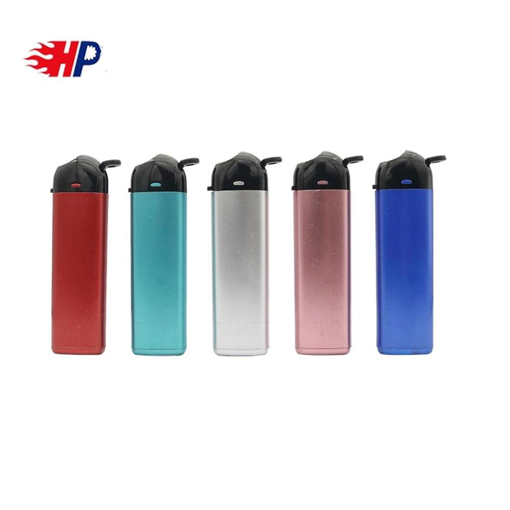 HP-885 2019 top selling  pretty custom refillable plastic wind proof lighters with electronic  parts for smoking