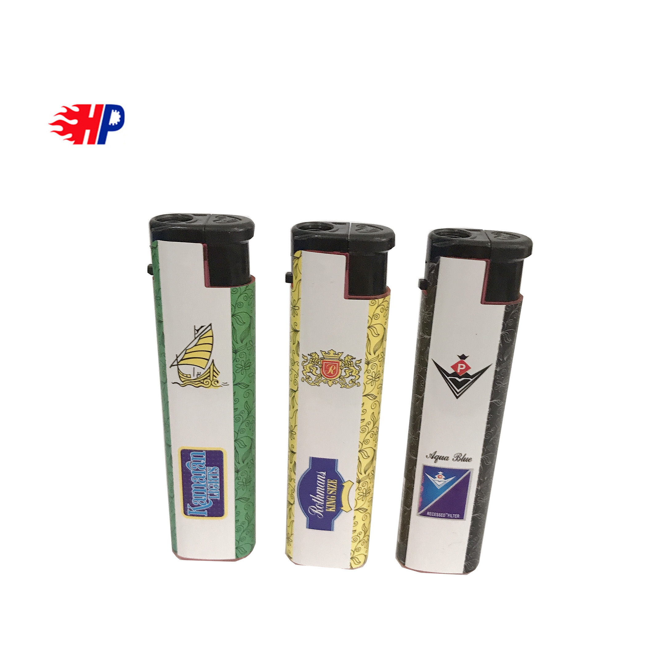 HP-883 lighter gas plastic  fashionable advertising slim  thin refillable windproof lighter