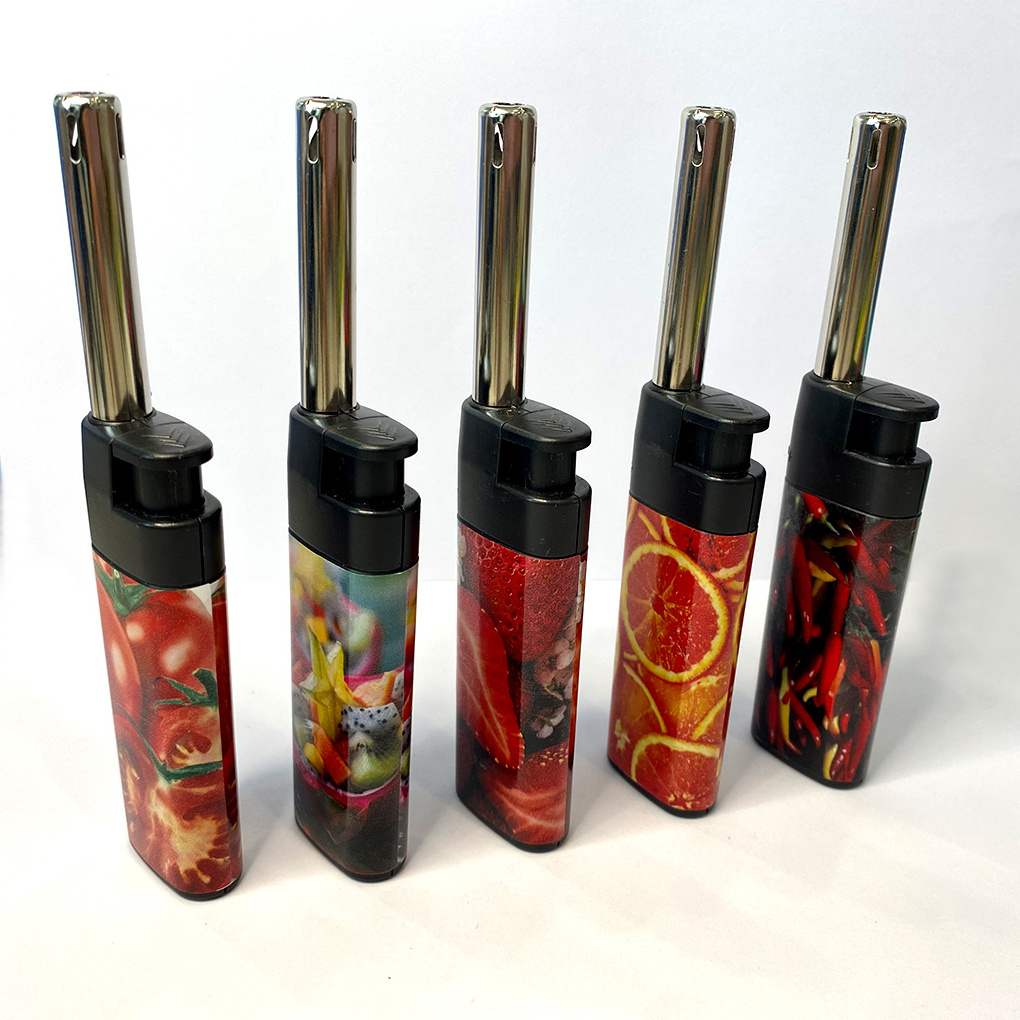 Hunan Haopai Custom Electric Cigarette Lighters Rechargeable Mini Gun  Lighter Torch Candle Smoking Gas Lighter