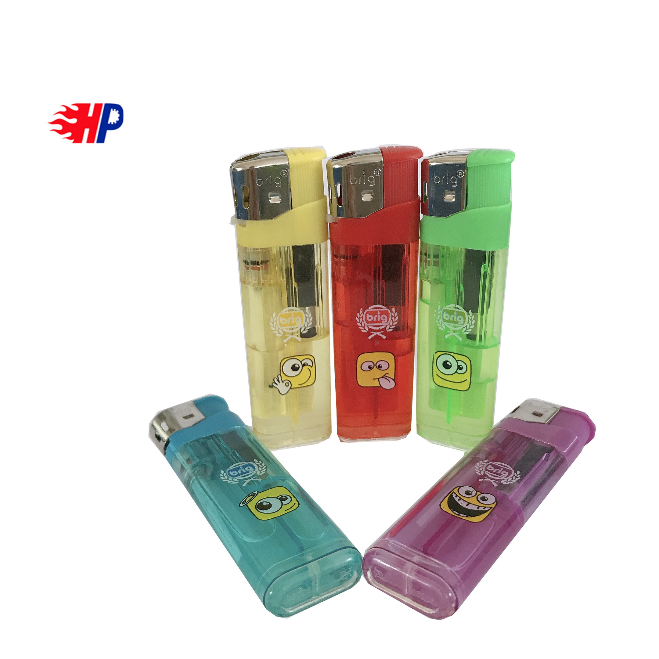 HP-169 2019 refill Best Selling electric smoking lighter with piezo parts child resistant flame lighter with butane gas