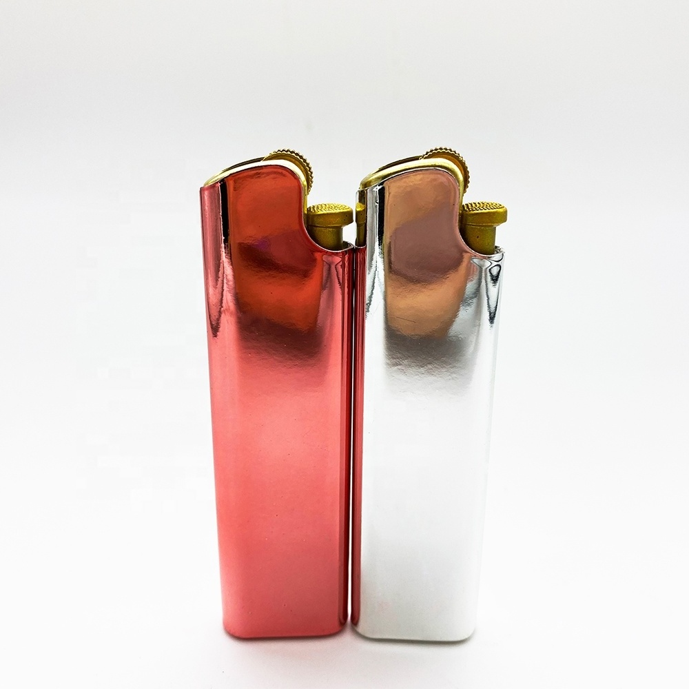 HP-990A New Design Fashionable Colored Sliver Metal Flint Lighters Bulk