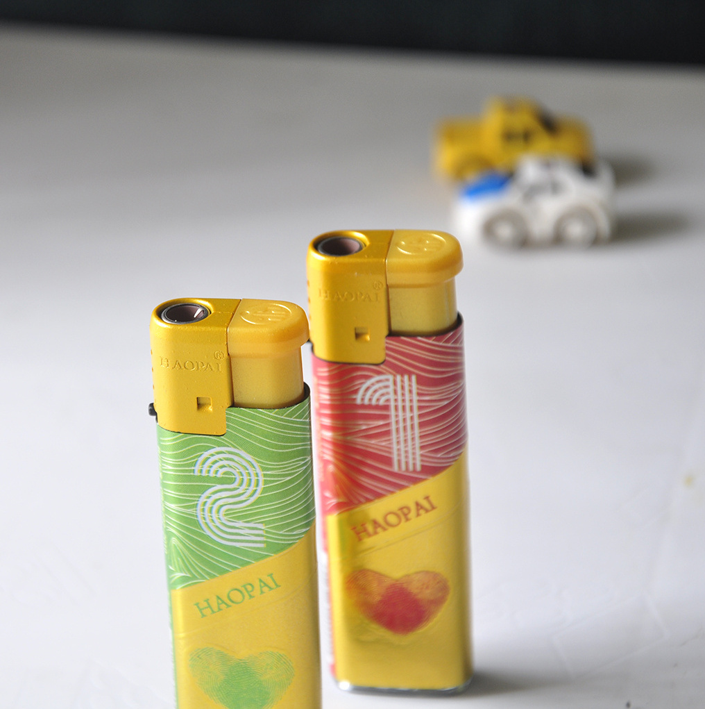 HP-F8 Made in Hunan plastic lighter factory telsa shock small windproof sublimation lighters  cigrate lighter electronic