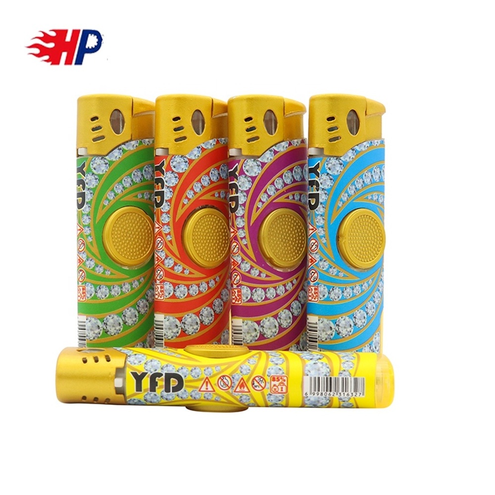 HP-886  2019 Wholesale Windproof Gas refillable Electric Lighters With Led From China Factory