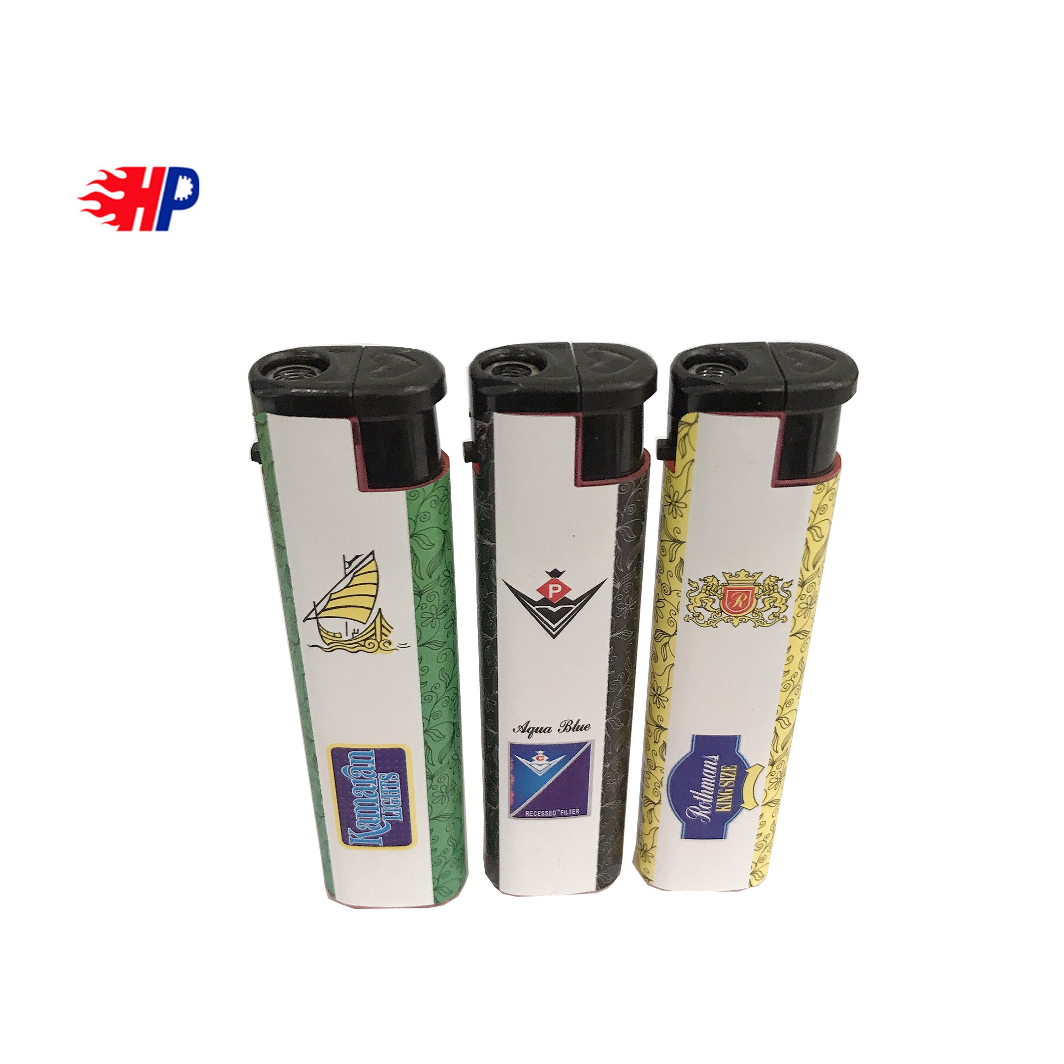 HP-883 lighter gas plastic  fashionable advertising slim  thin refillable windproof lighter