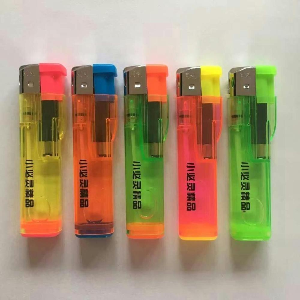 HP-1809  firework cigar  custom logo torch refill valve wind proof blue green flame gas personalized  transparent lighter