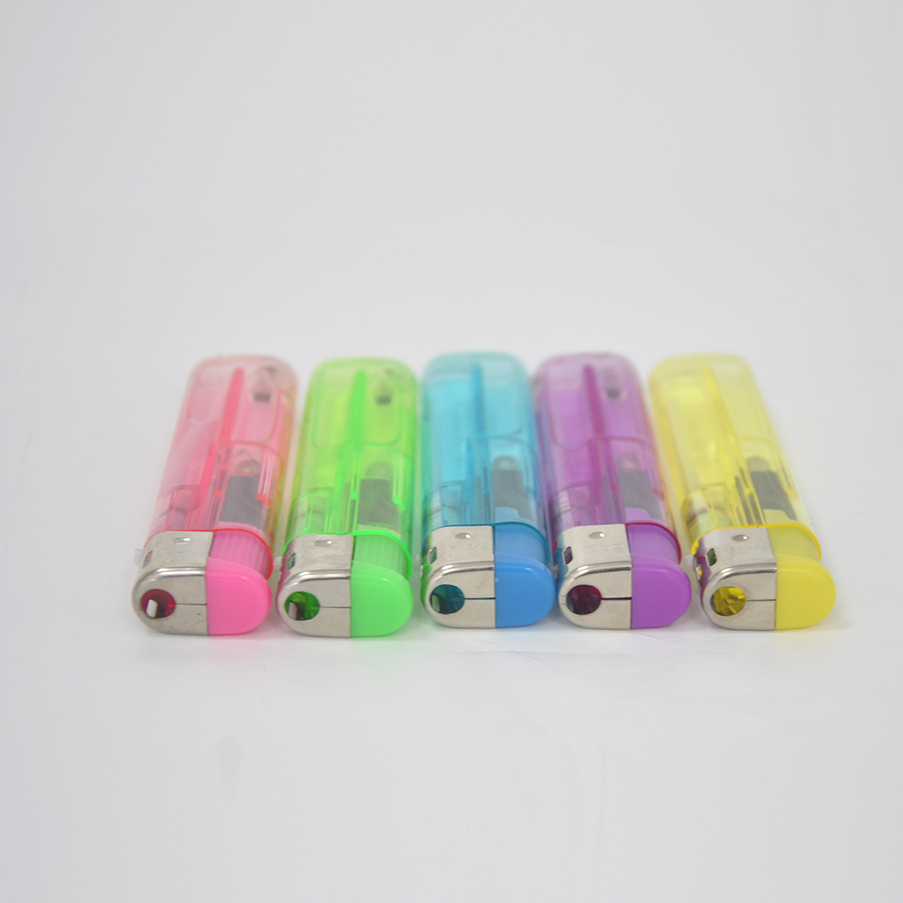 Customer Akmak Lighters Cigarette Vapers Smoke Transparent Gas Lighter  hp-127 lighter with led light