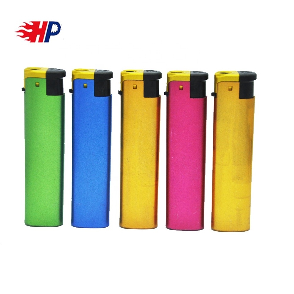 HP-883 2019 High Quality Certificated plastic oem  flameless electric  custom lighter for cigarette smoking