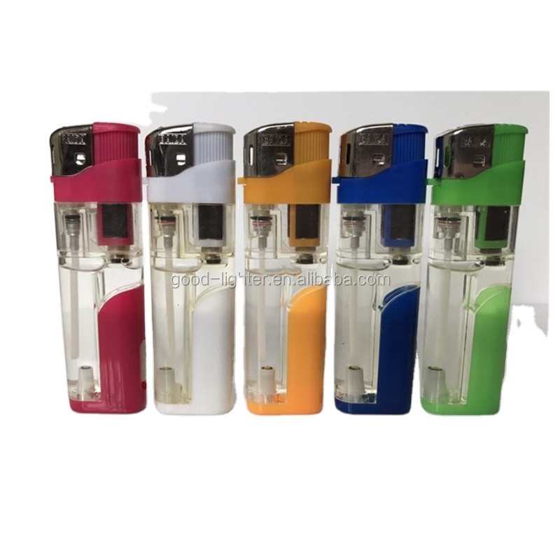 Custom Long Endurance Advertising Light Led Disposable Refillable Lighter Cool Unique Smoking Cigarette Lighter Baida lighter