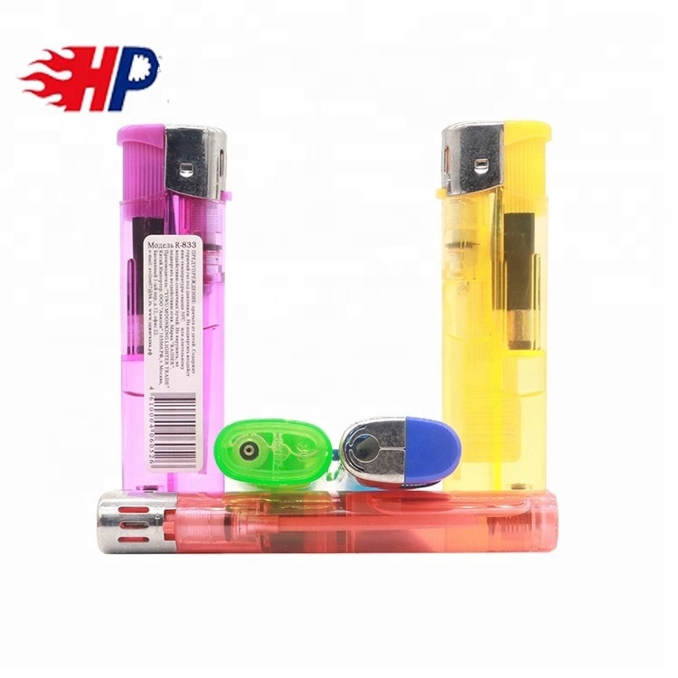 HP-127  custom  cheapest OEM  Plastic Disposable Butane Lighter gas plastic with Electronic Piezo  Automatic Machine Production