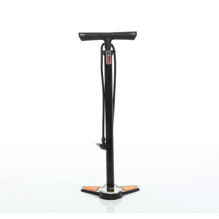 Steel Bicycle Air Pump Bike Floor Pump with Gauge