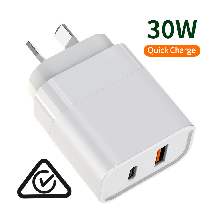 usb c charger 30w gan Dual Ports wall charger for apple witless charge