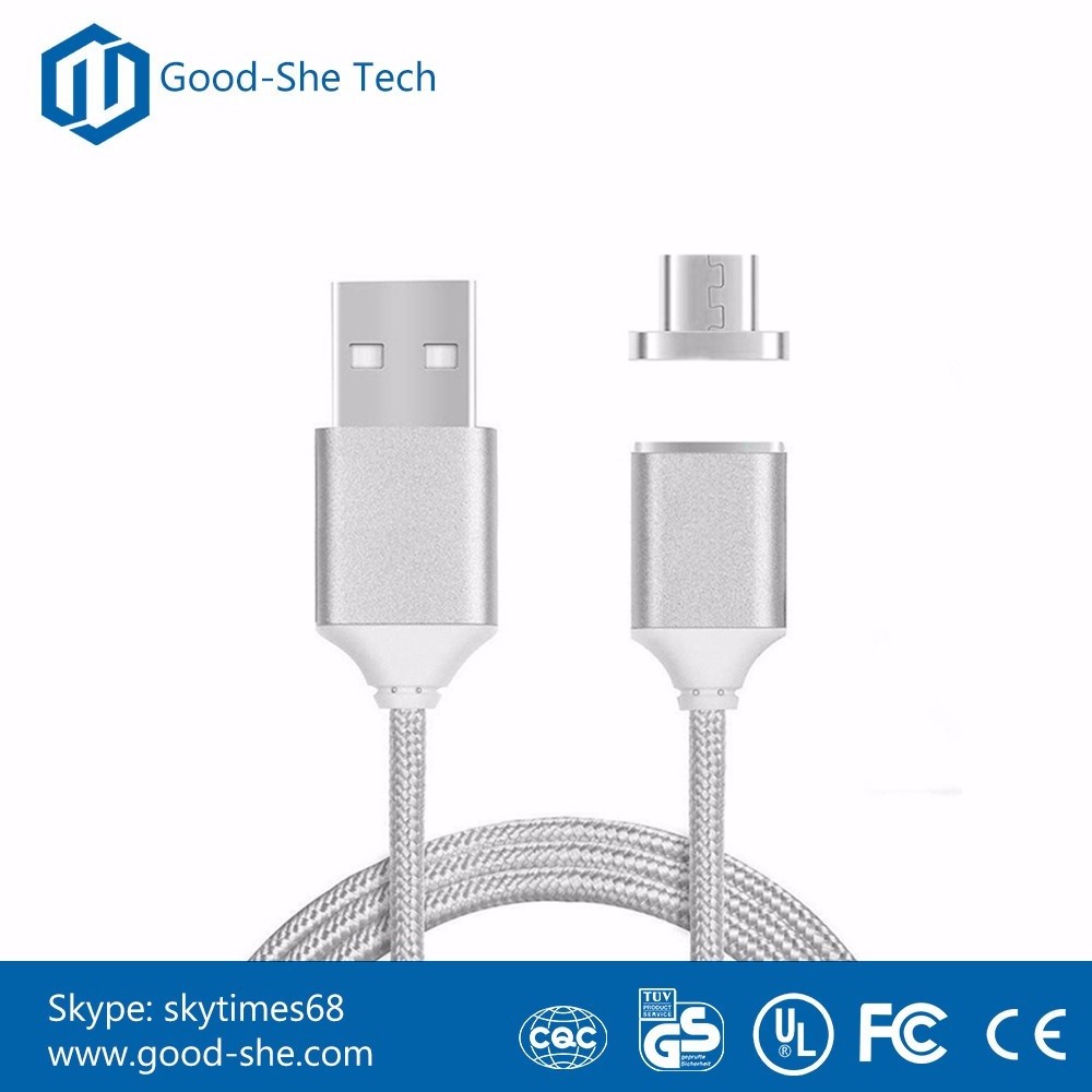 2017 LED Magnet Charger Cable for Android Phone Micro USB Data sync Cable USB 3.0 3.1 type-c Magnetic Charging Cable