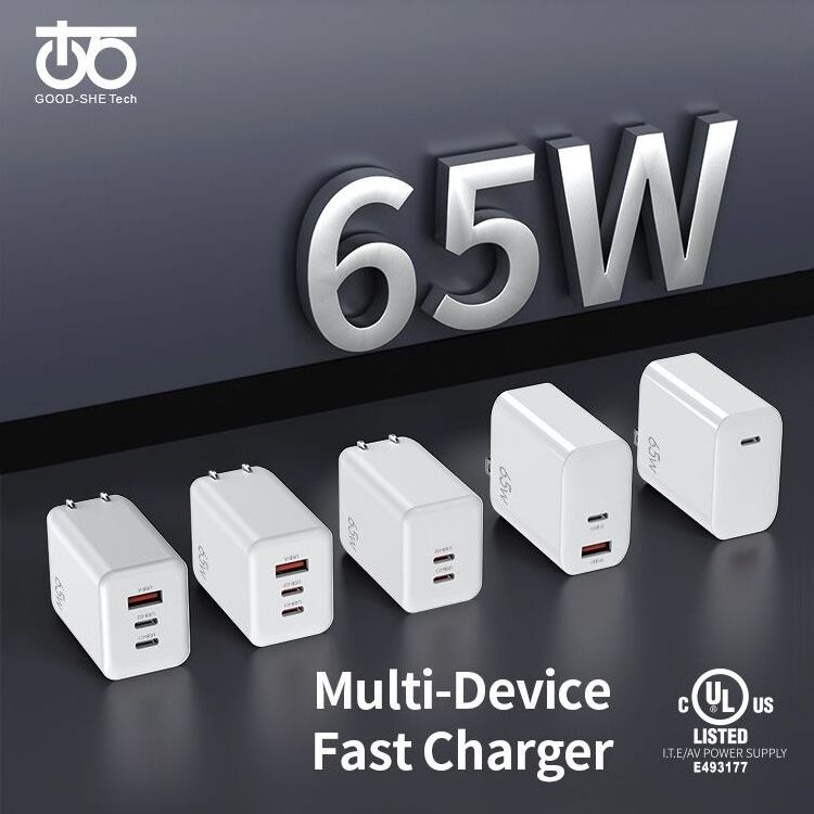 GaN Quick Travel Wall Charger usb c 65Watt PPS Fast Charge PD 65w gan charger for Type-C Laptop iphone ipad Macbook UAV