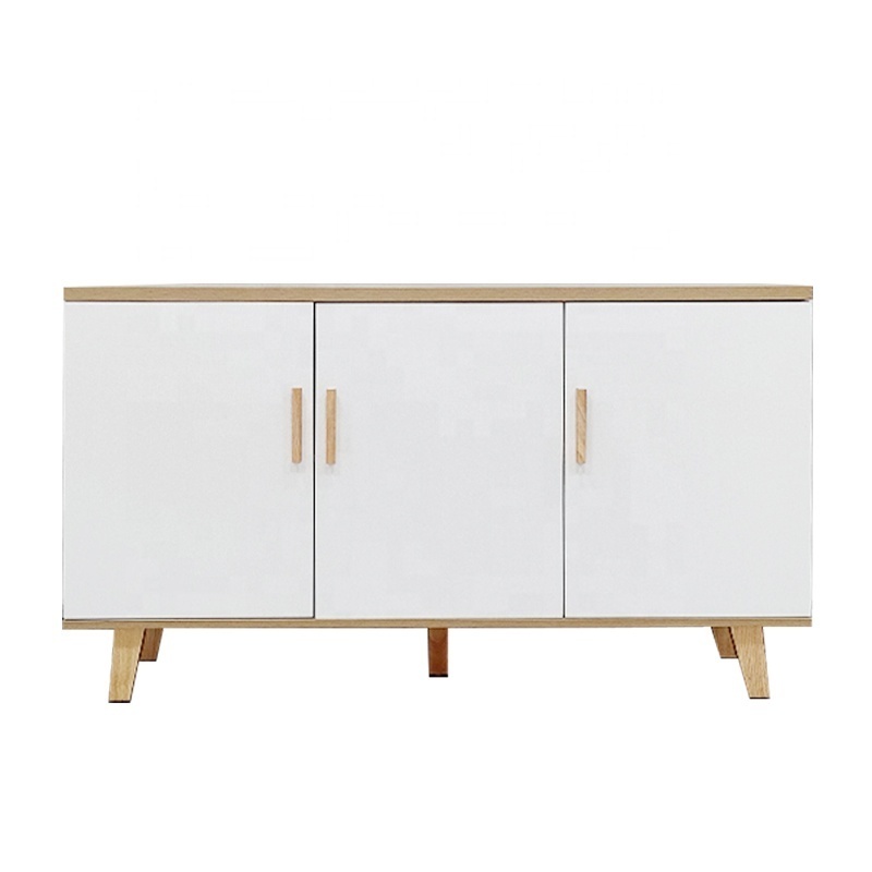 Storage cabinet bedroom wall drawer storage cabinet with 3 doors simple modern living room chest of drawers