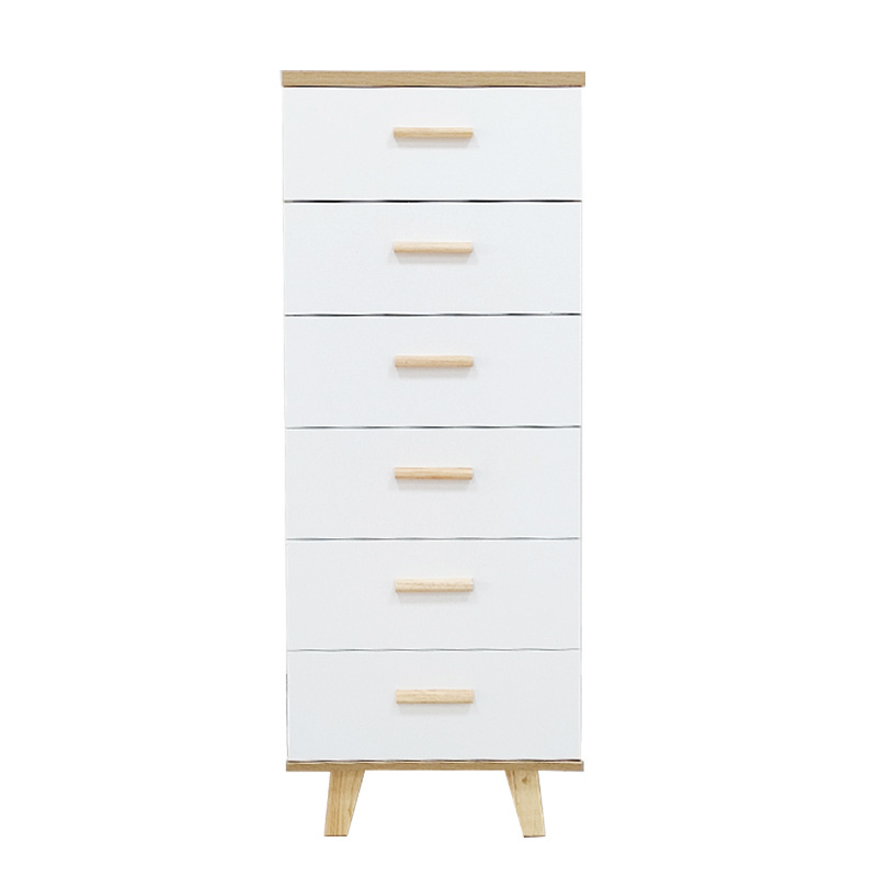 Storage cabinet solid wood foot chest of drawers simple modern cabinet chest of drawers 6 drawers file cabinet