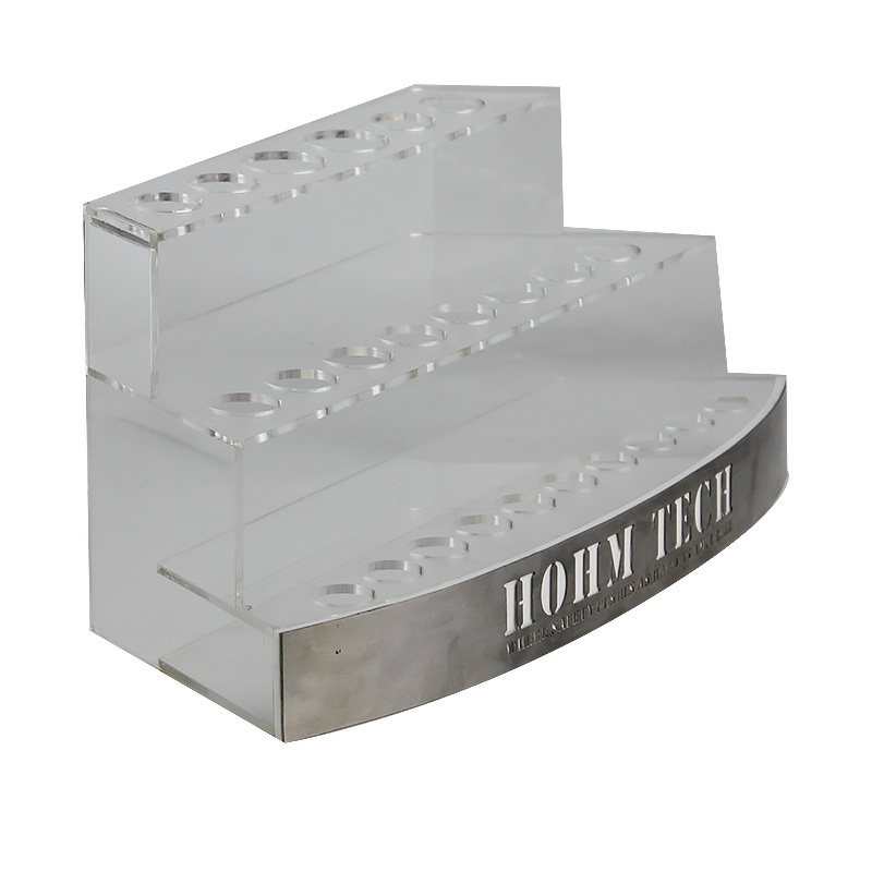 New Products 3 Tiers 24 Nail Polish Varnish Display Rack Lucite Cosmetic Display Stand Acrylic Lipstick Display Lip Gloss Holder