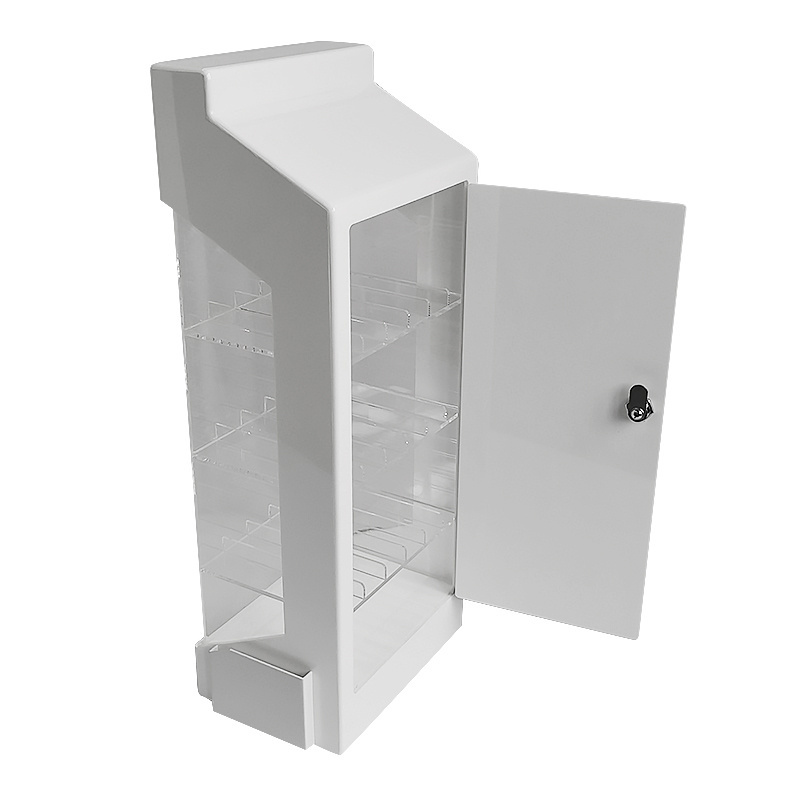 Acrylic white acrylic Display stand rack with back door