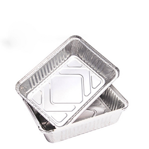 8389  800ml foil containers food grade 8011 aluminum foil pans lunch box oblong pans aluminum trays with plastic  lids