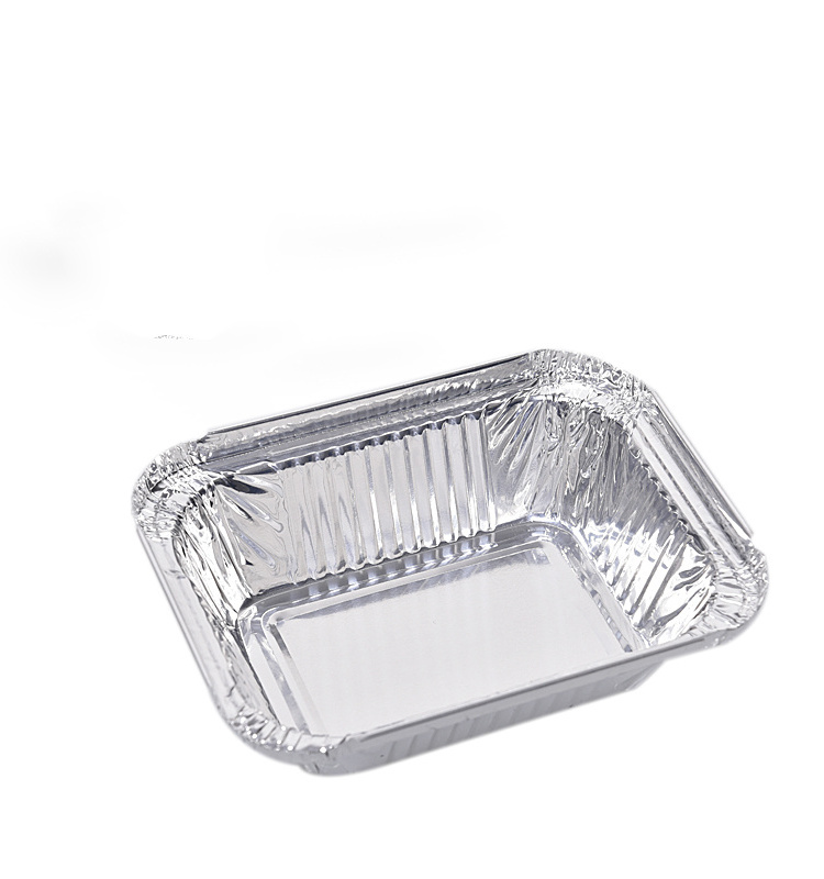 10 20 50 PCS Food Grade Disposable Small Aluminum Foil Food Containers Rectangle Aluminium Foil Baking Pan/Trays with lids