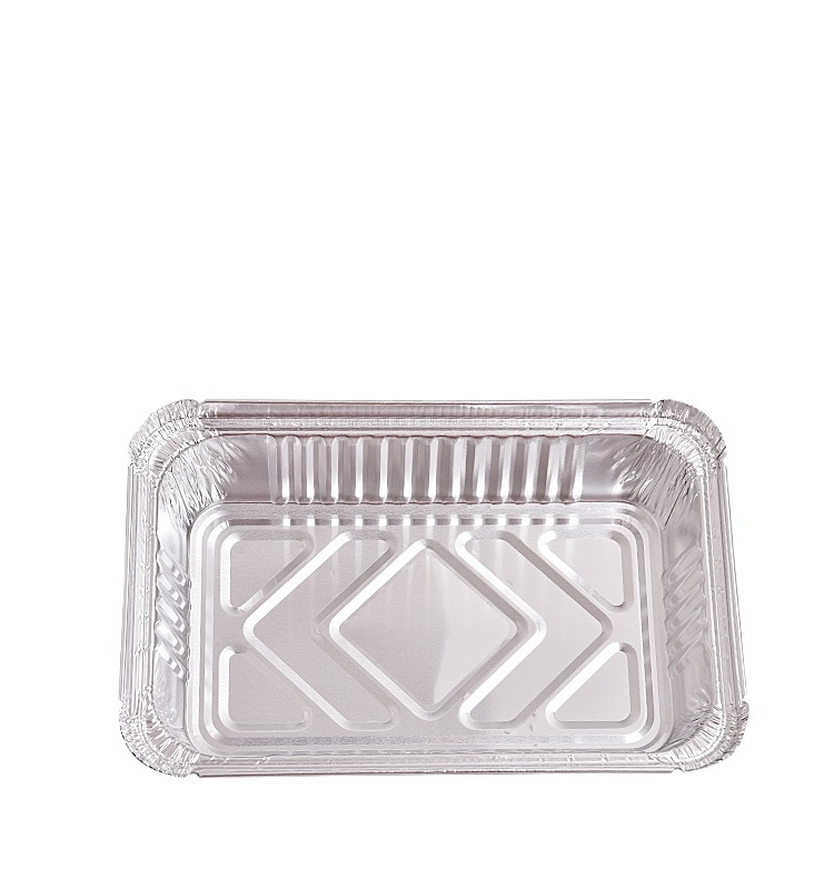 Food Grade Silver Aluminum Foil Container Box Use For Hot Food Packing