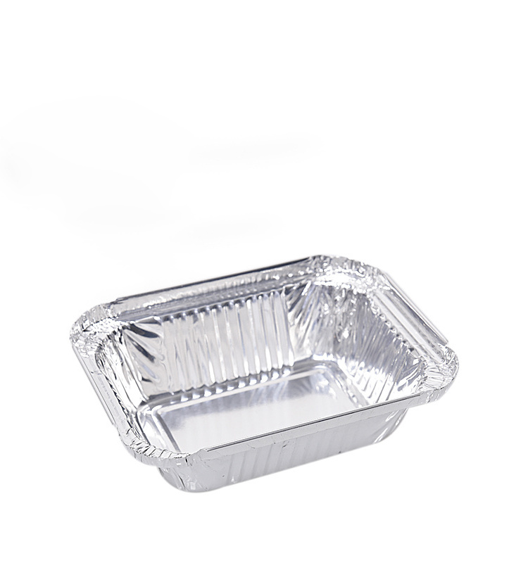 10 20 50 PCS Food Grade Disposable Small Aluminum Foil Food Containers Rectangle Aluminium Foil Baking Pan/Trays with lids