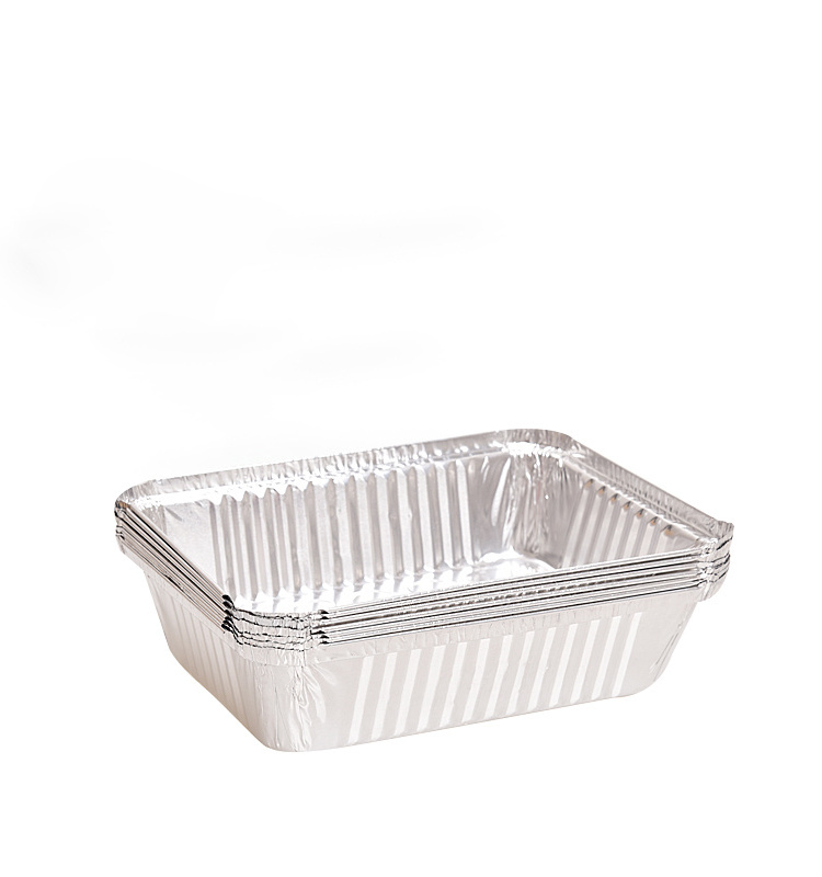 8389  800ml foil containers food grade 8011 aluminum foil pans lunch box oblong pans aluminum trays with plastic  lids