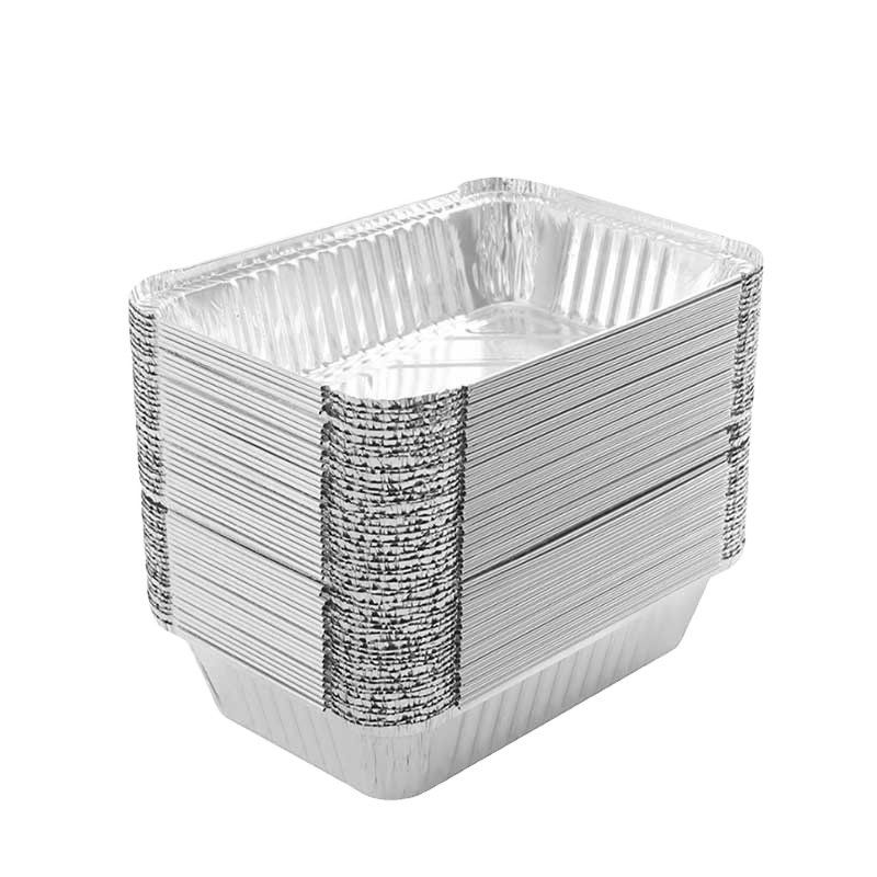 8389  800ml foil containers food grade 8011 aluminum foil pans lunch box oblong pans aluminum trays with plastic  lids