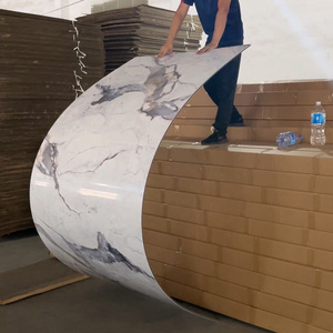 Wholesale High Glossy Design PVC Marble Sheet PET Film Wall Panel 9mm Thickness House Decorative Seamless Board