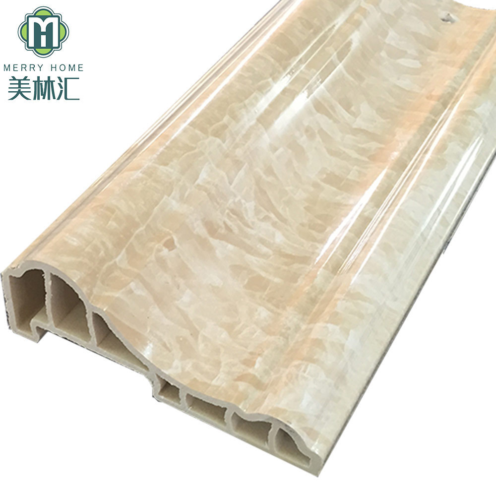 WPC Bambo Floor Column Molding Wall Panel Mould Wood Look Polyurethane Decorative Moulding Pvc