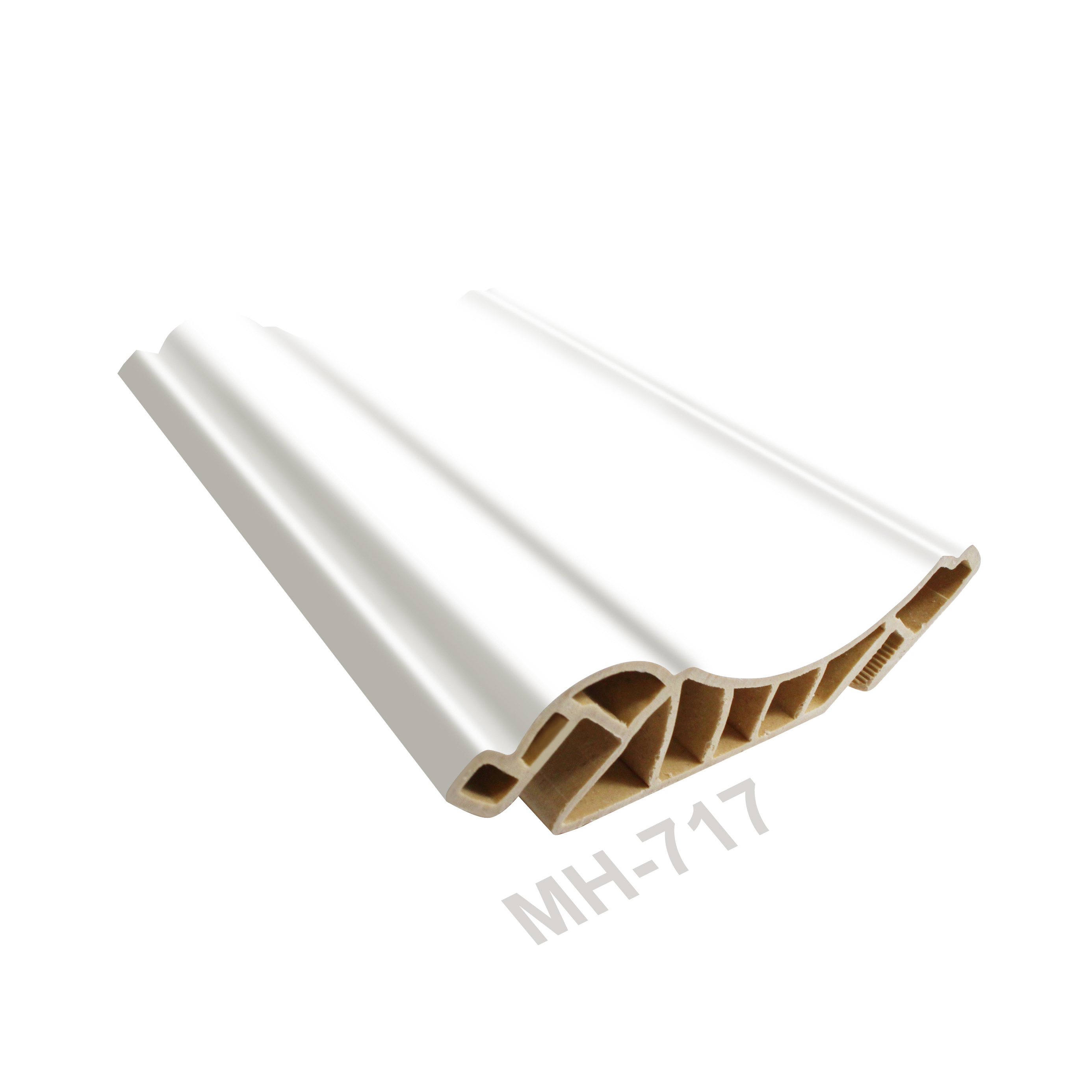 Interior Decoration PVC Film Coating Cornice Polystyrene White WPC Top Line Celling Decorative Corner Border Cornice