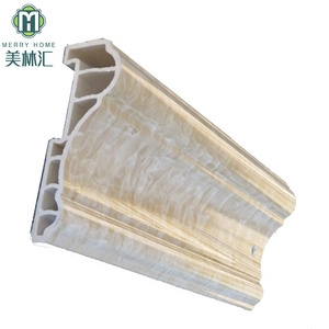 WPC Bambo Floor Column Molding Wall Panel Mould Wood Look Polyurethane Decorative Moulding Pvc