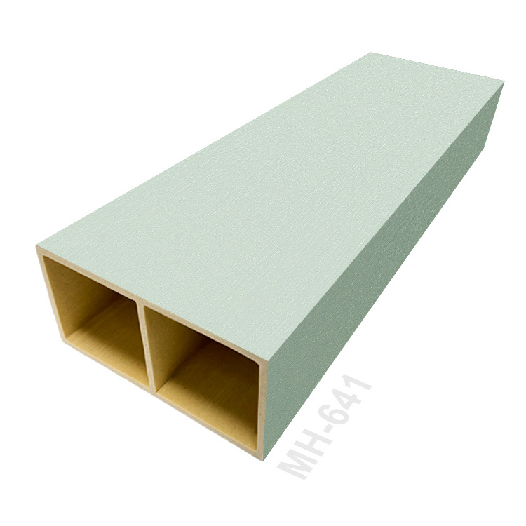 Easy Install Wpc Composite Plastic Wood Timber Tube, Wall Covering China Building Materials