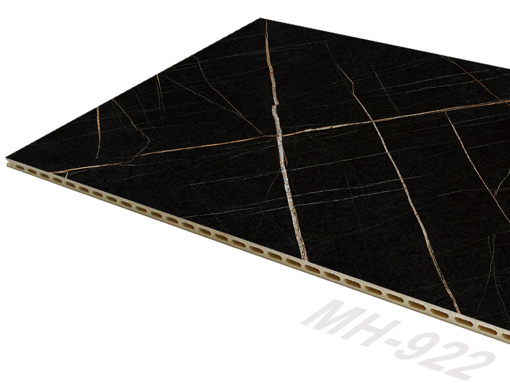 Faux Marble panel Black Stone PVC decoration interior wall slab