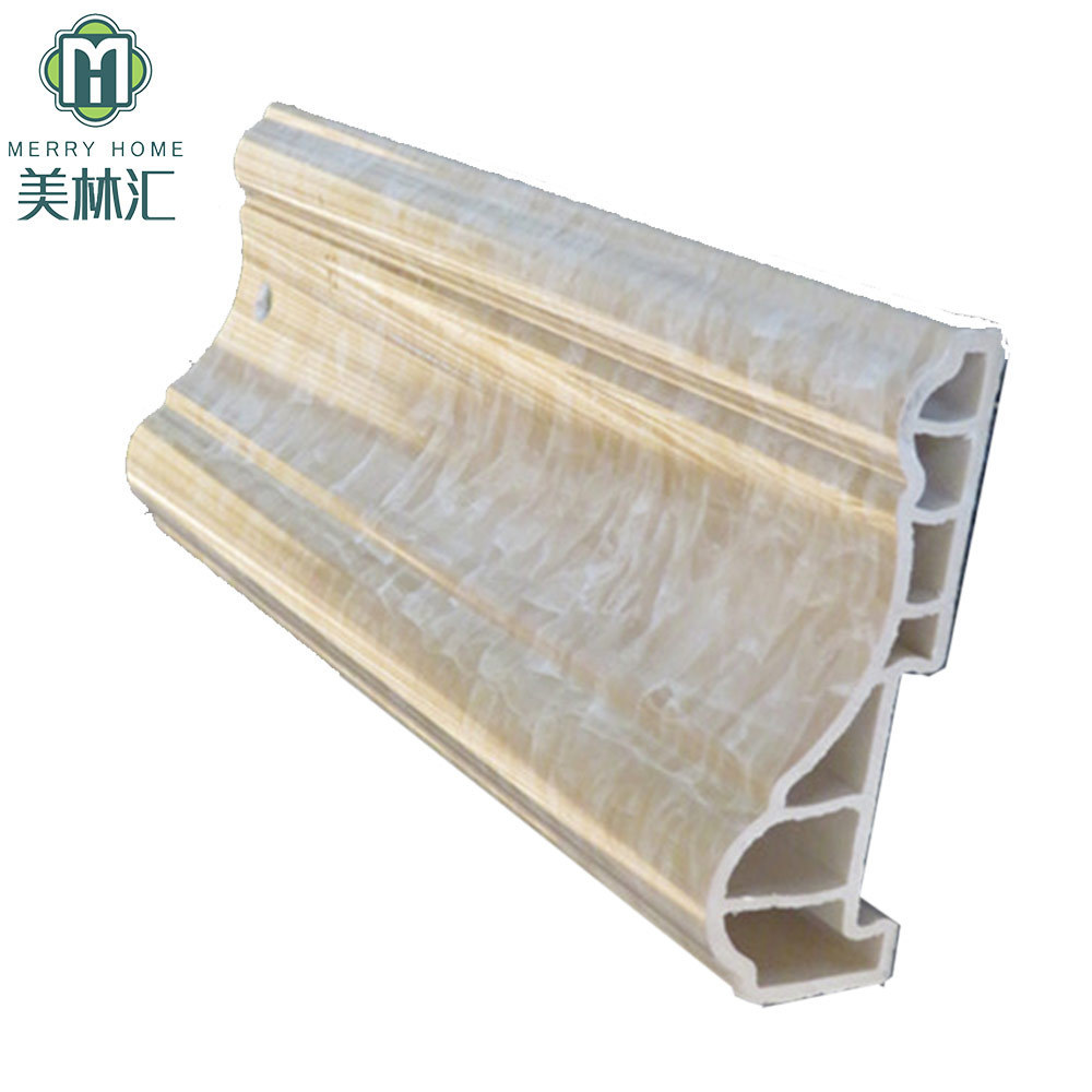 WPC Bambo Floor Column Molding Wall Panel Mould Wood Look Polyurethane Decorative Moulding Pvc