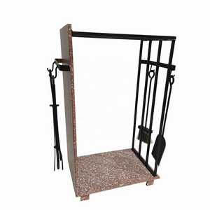 High Quality Metal Fireplace Rack Metal Log Holder Fire Pits Tools set