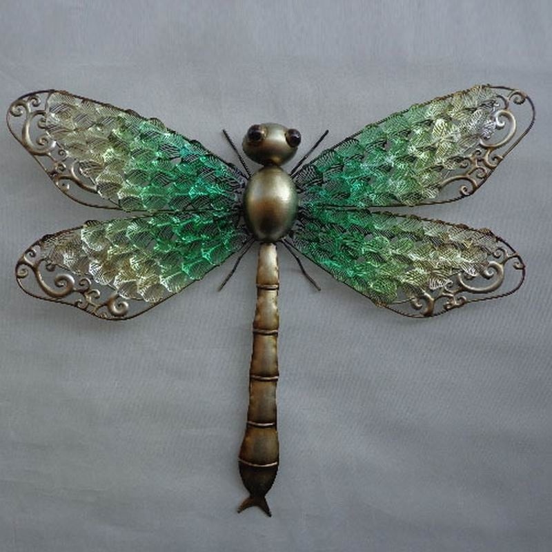 Wholesale flying Butterfly wall art sculpture garen decoration metal Butterfly