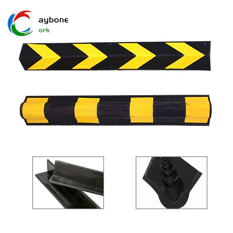 Wholesale Resilient Reflective Rubber Car Parking Column Protector Edge Protector for Parking Space Avoids Damage