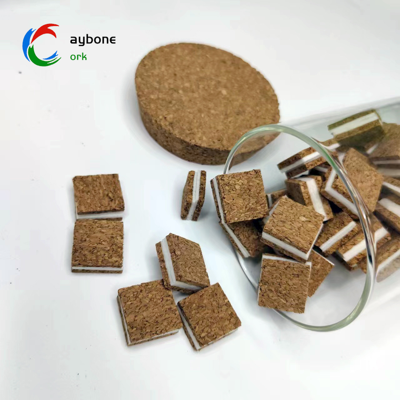 High Quality China 18*18*3mm Brown Counter Stick Cork Gasket Replaceable EPS Foam with Cling Foam to Prevent Glass Friction