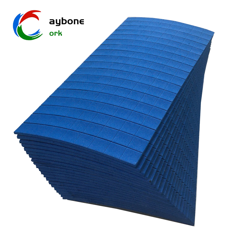 Manufacturing protecting pad Self-adhesive Glass Separator Customize Blue EVA Rubber Pads with Cling Foam spacer