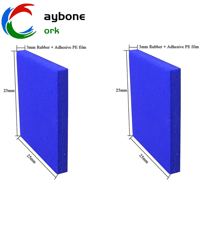 Manufacturing protecting pad Self-adhesive Glass Separator Customize Blue EVA Rubber Pads with Cling Foam spacer