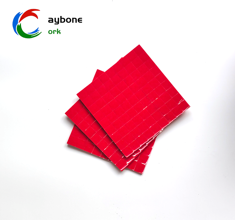 Red Manufacturing protecting pad Self-adhesive Glass Separator Customize EVA Rubber Pads with Cling Foam spacer