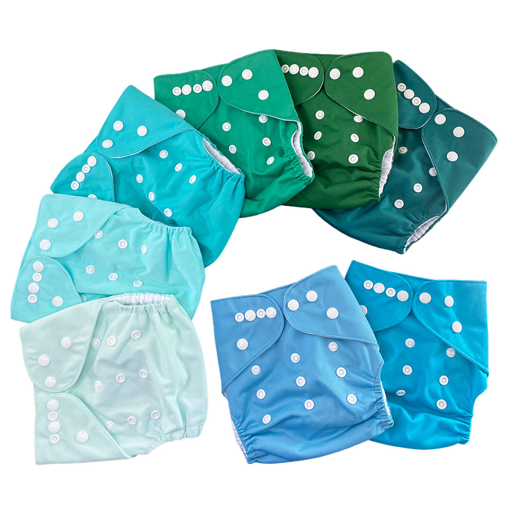 customization reusable solid color washable suede cloth one size baby cloth diapers