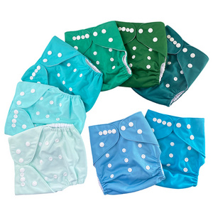 customization reusable solid color washable suede cloth one size baby cloth diapers