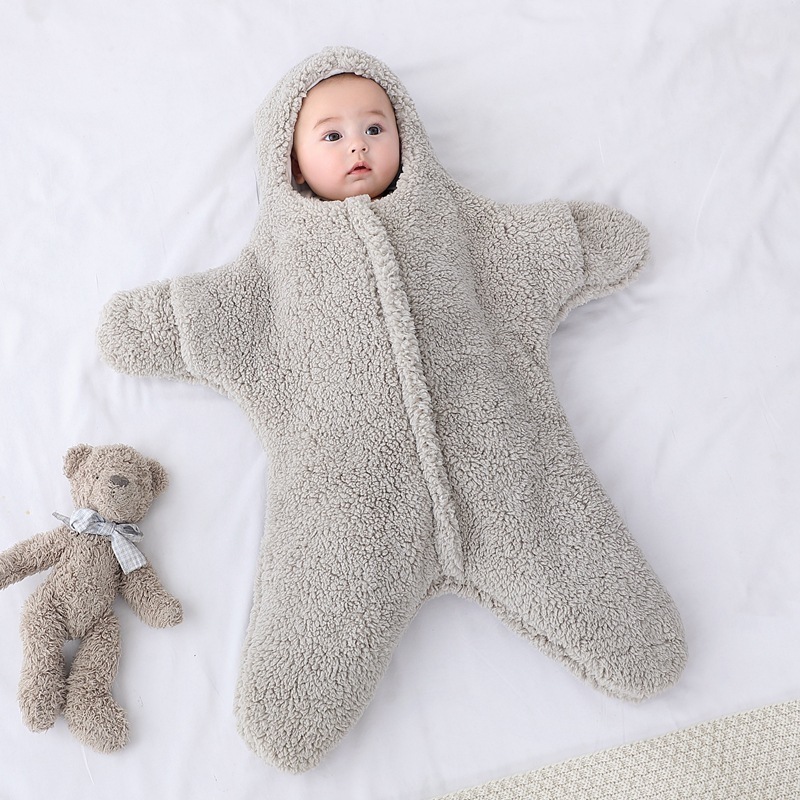 0-6 Months Kids Sleeping Bag Cute Newborn Thickening Onesie Appease Baby Wrap Blanket Winter Baby Swaddle