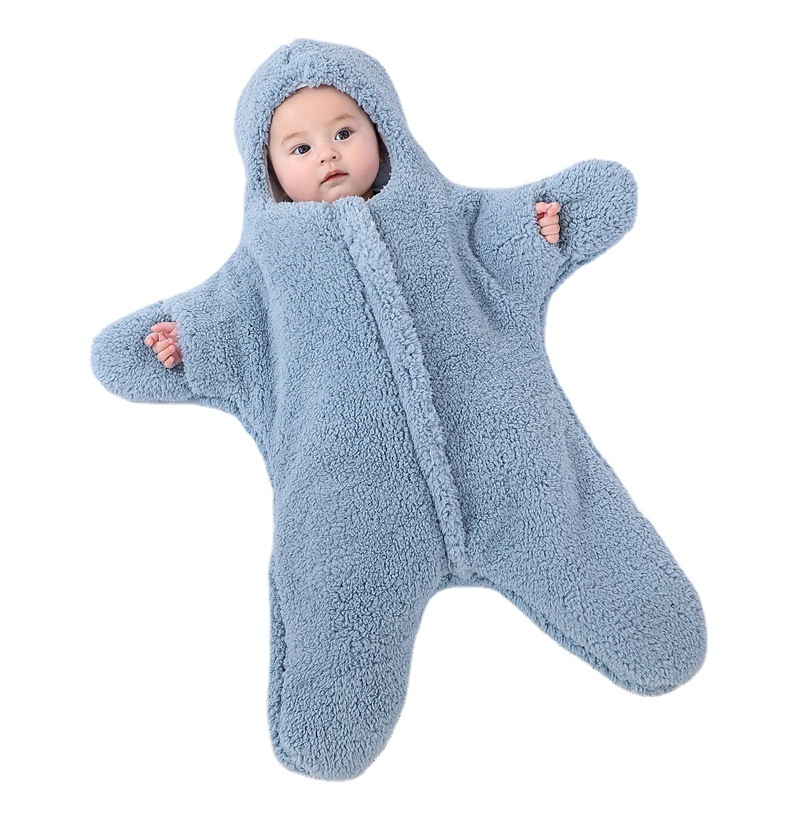 0-6 Months Kids Sleeping Bag Cute Newborn Thickening Onesie Appease Baby Wrap Blanket Winter Baby Swaddle