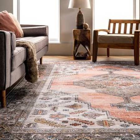 Popular Floor Carpet Rugs Vintage Persian Living Room Turkish Foldable Machine Washable Area Rug